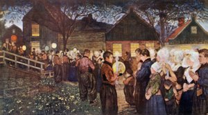 Religieuze processie door Nico Jungman
